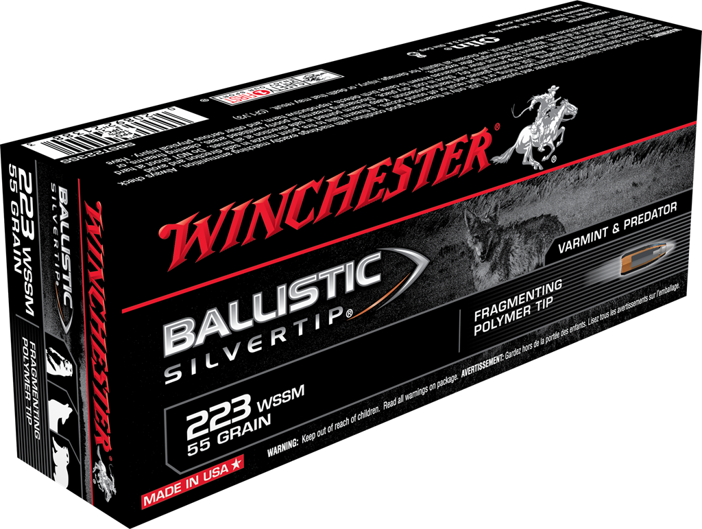 Winchester Super-X 223 WSSM 55 gr Ballistic Silvertip 20 Bx SBST223WSS