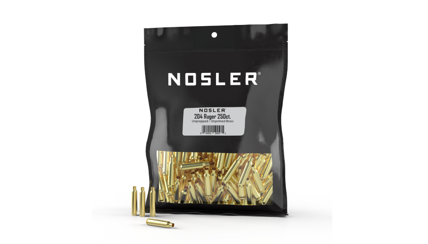 Nosler Rifle Cartridge Cases .204 Ruger 250/ct (BULK) 10057