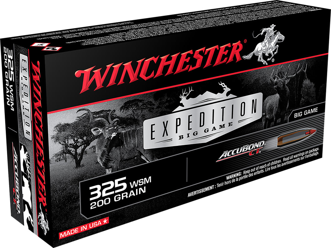 Winchester Expedition Big Game 325 WSM 200 gr AccuBond CT 20 Bx S325WSMCT