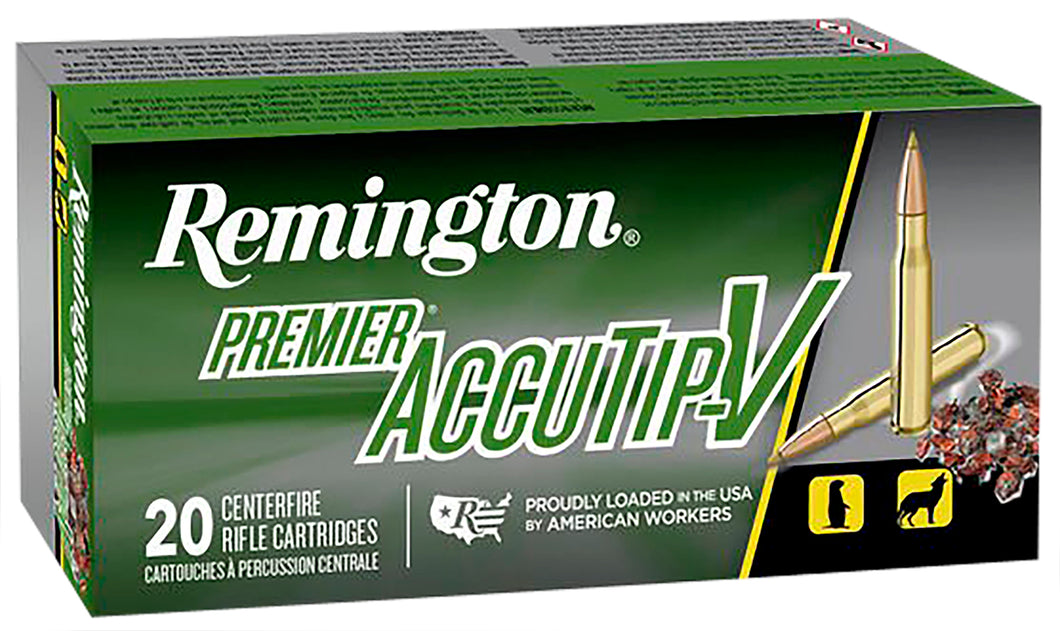 Remington Premier AccuTip-V 243 Win 75 gr 3375 fps AccuTip-V Boat-Tail 20 Bx 29194