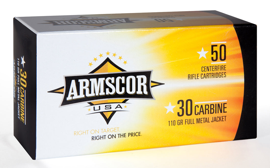 Armscor 30 Carbine 110 gr Full Metal Jacket (FMJ) 50 Bx