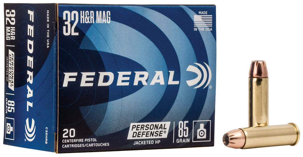Federal Premium Personal Defense 32 H&R Mag 85 gr Jacketed Hollow Point (JHP) 20 Bx C32HRB