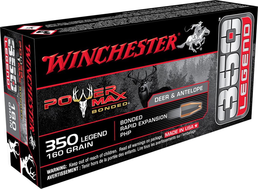 Winchester Power Max Bonded 350 Legend 160 gr Bonded Rapid Expansion PHP 20 Bx X3501BP