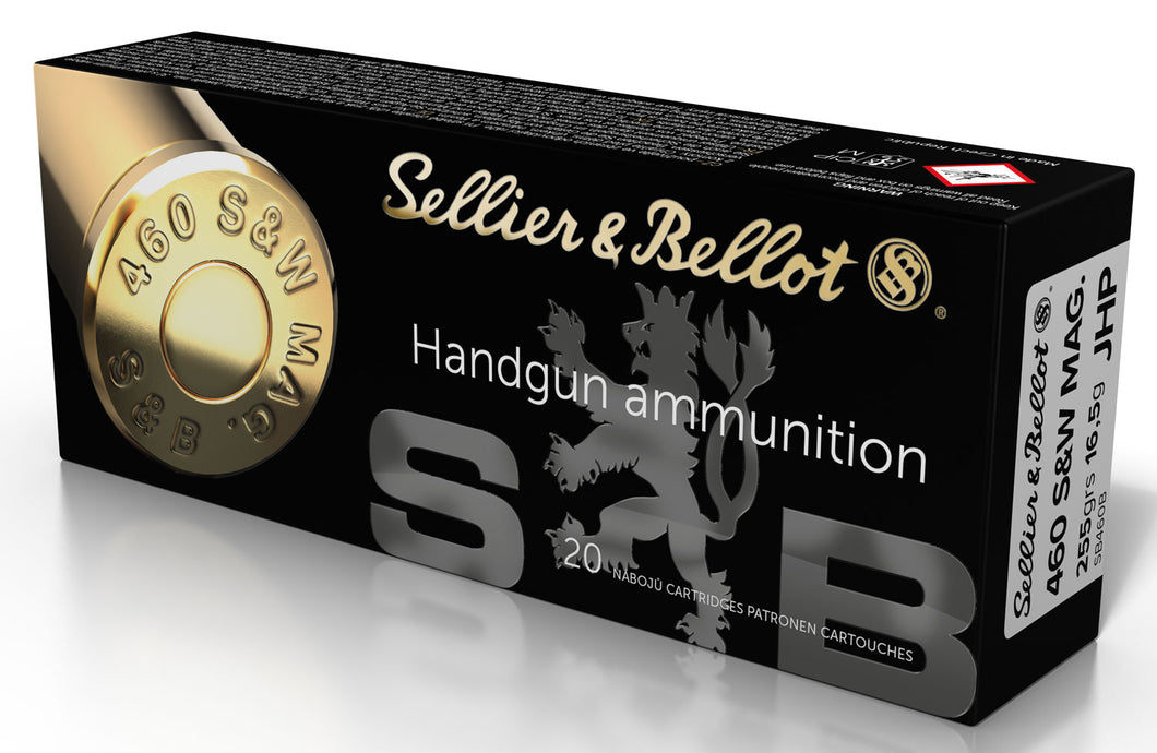 Sellier & Bellot Handgun 460 S&W Mag 255 gr Jacketed Hollow Point (JHP) 20 Bx SB460B