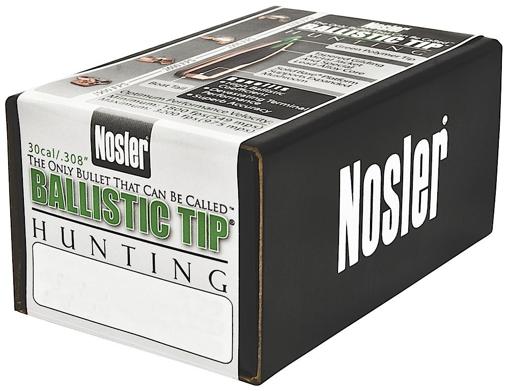 Nosler Ballistic Tip Hunting 30 Caliber .308 150 GR Spitzer 50 Per Box 30150