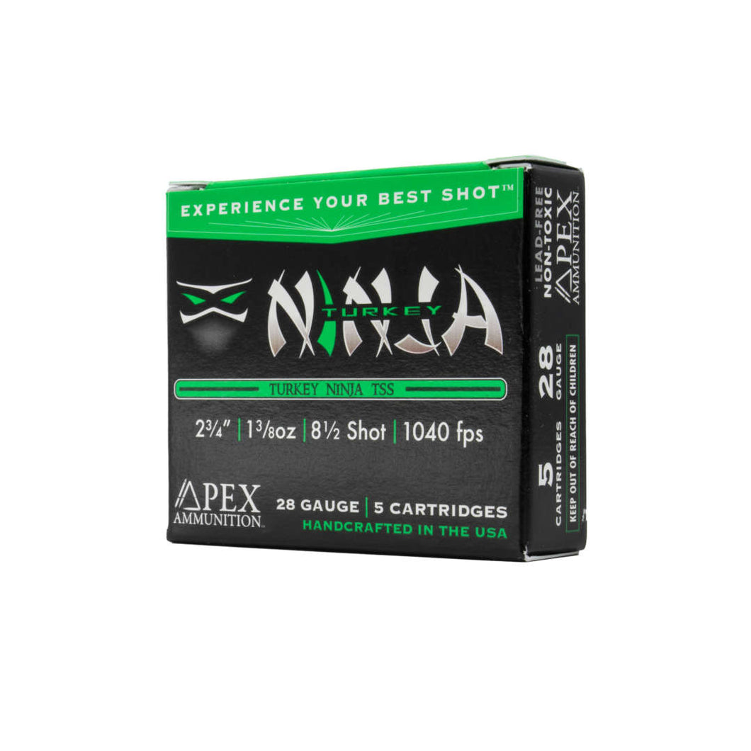 Apex Turkey Ninja 28 ga 2 3/4” 8 1/2 Shot 1 3/8oz NINJA28
