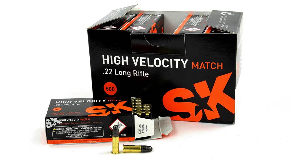 SK High Velocity Match Ammunition 22 Long Rifle (500 ct)