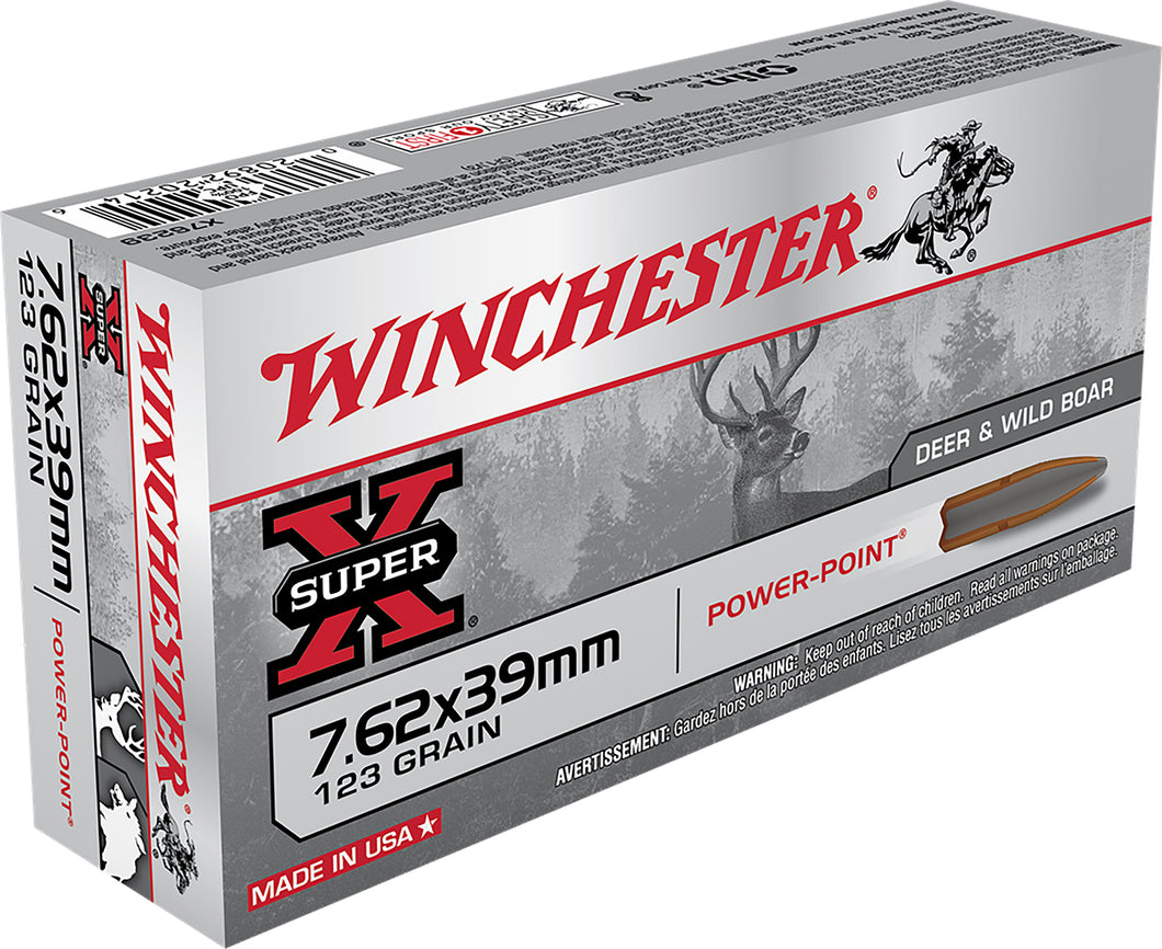Winchester Super-X 7.62x39mm 123 gr Power-Point (PP) 20 Bx X76239